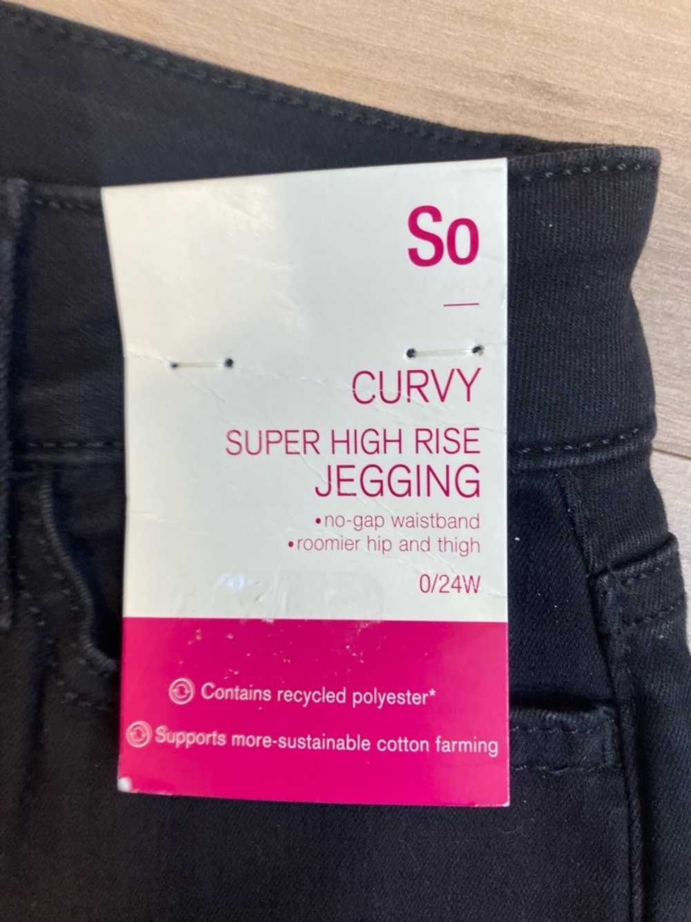 SO curvy super high rise jegging black distressed destroyed  0 / 24 junior - Picture 4 of 17